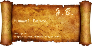 Hummel Bence névjegykártya